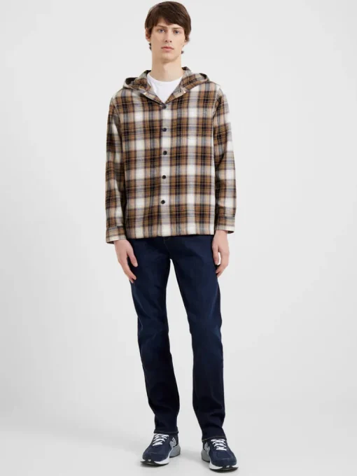 Relaxed Hooded Check Shirt