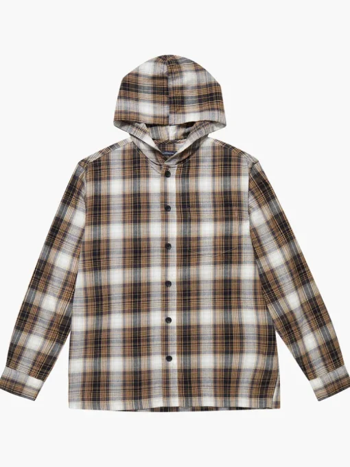 Relaxed Hooded Check Shirt