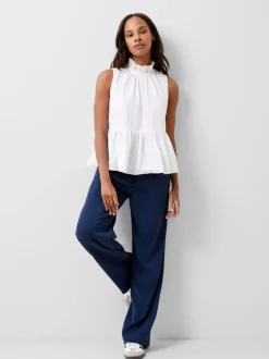 Rhodes Poplin Peplum Top