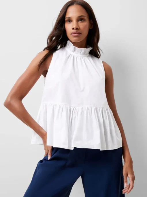 Rhodes Poplin Peplum Top