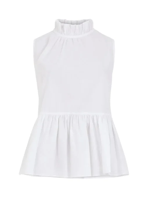 Rhodes Poplin Peplum Top