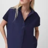 Rhodes Poplin Sleeveless Popover Shirt