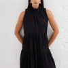 Rhodes Poplin Sleeveless Tiered Mini Dress