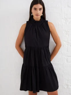 Rhodes Poplin Sleeveless Tiered Mini Dress
