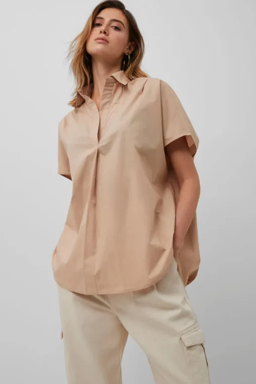 Rhodes Poplin Sleeveless Popover Shirt