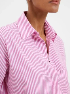 Rhodes Poplin Stripe Popover Shirt