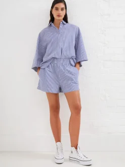 Rhodes Poplin Stripe Popover Shirt