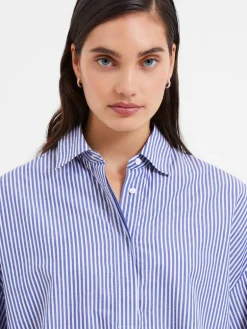 Rhodes Poplin Stripe Popover Shirt