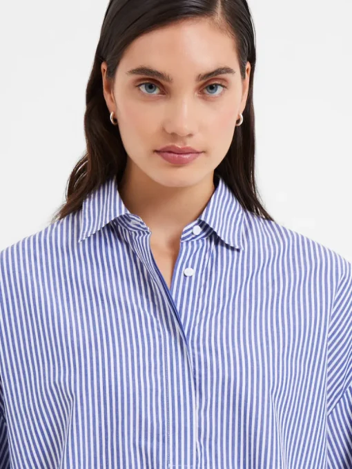 Rhodes Poplin Stripe Popover Shirt