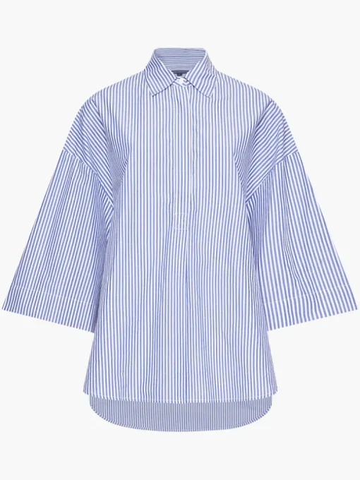 Rhodes Poplin Stripe Popover Shirt