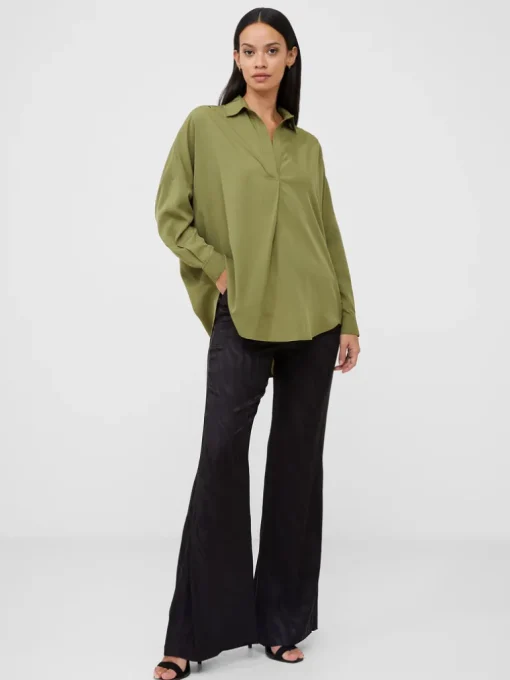Rhodes Recycled Crepe Popover Shirt
