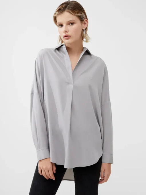 Rhodes Recycled Crepe Popover Shirt