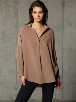 Rhodes Recycled Crepe Popover Shirt