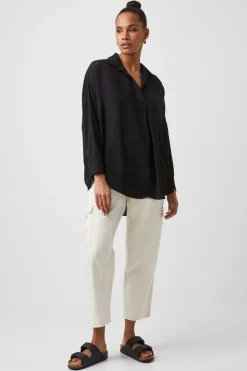 Rhodes Recycled Crepe Popover Shirt