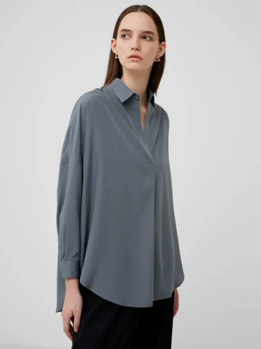 Rhodes Recycled Crepe Popover Shirt