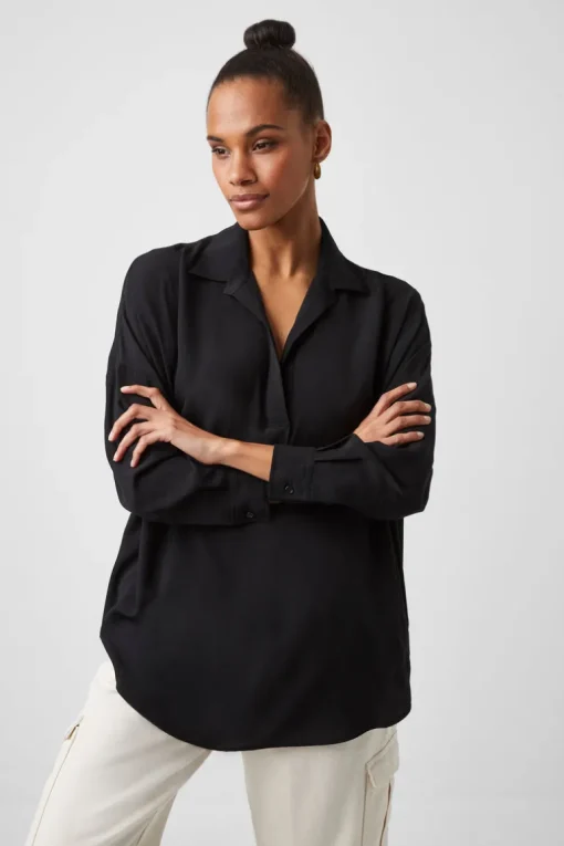 Rhodes Recycled Crepe Popover Shirt