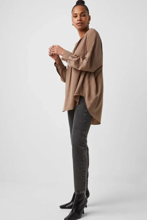 Rhodes Recycled Crepe Popover Shirt