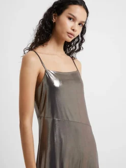 Ronja Liquid Metal Maxi Slip Dress