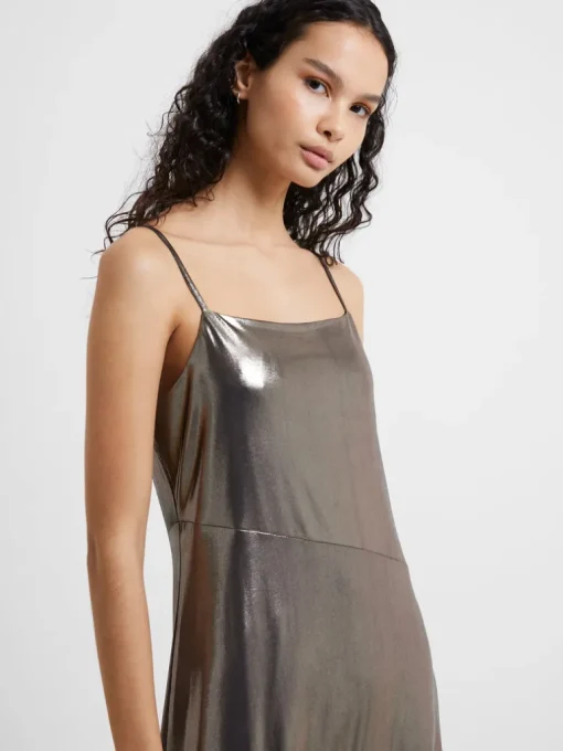 Ronja Liquid Metal Maxi Slip Dress