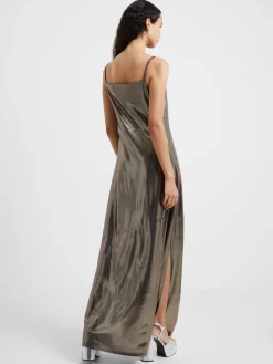 Ronja Liquid Metal Maxi Slip Dress