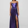 Ronja Liquid Metal Strappy Slip Dress