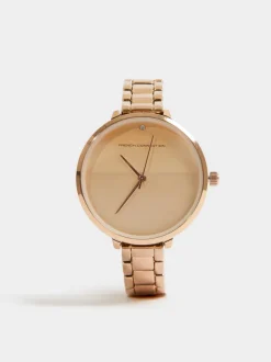 Rose Gold Tone Bracelet Watch with Rose Gold Dial