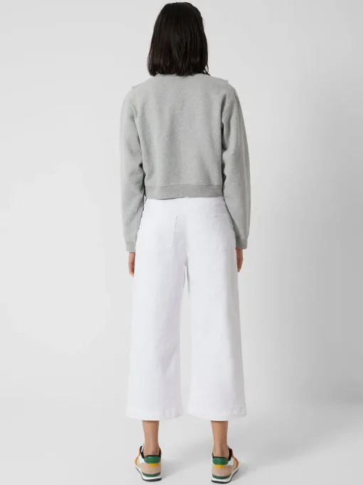 Ruffle Crew Neck Sweatshirt