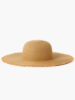 Scalloped Edge Straw Hat