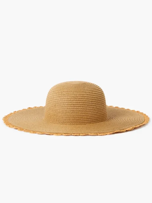 Scalloped Edge Straw Hat