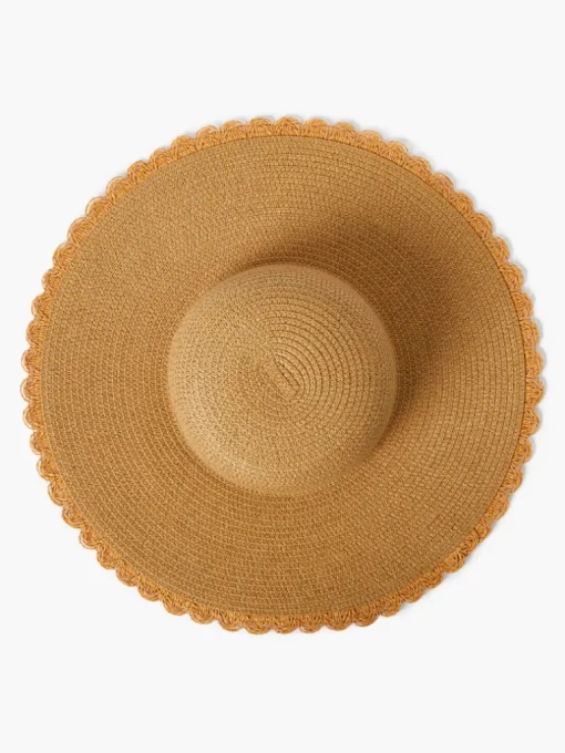 Scalloped Edge Straw Hat