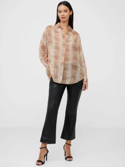 Snake Smooth Georgette Popover Shirt