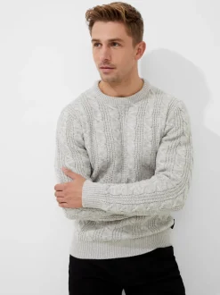 Soft Cable Knit Crew Neck Jumper