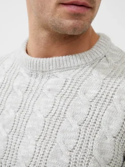 Soft Cable Knit Crew Neck Jumper