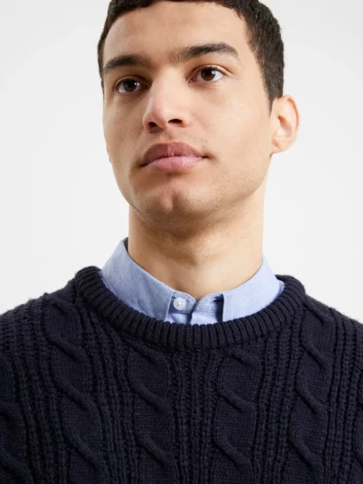 Soft Cable Knit Crew Neck Jumper