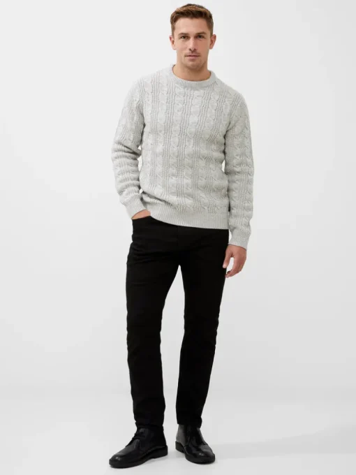 Soft Cable Knit Crew Neck Jumper