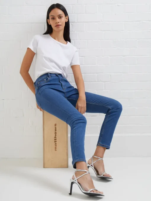 Soft Stretch Denim High Rise Skinny Jeans