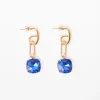 Square Stone Link Earrings