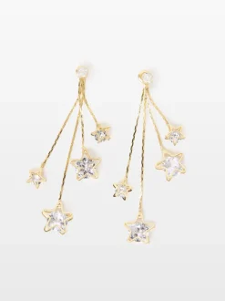 Star Diamante Cascade Earrings