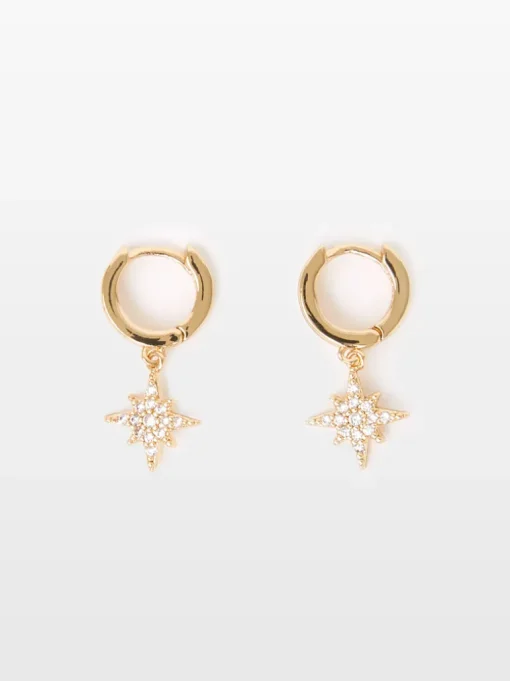 Star Huggie Hoop Earrings