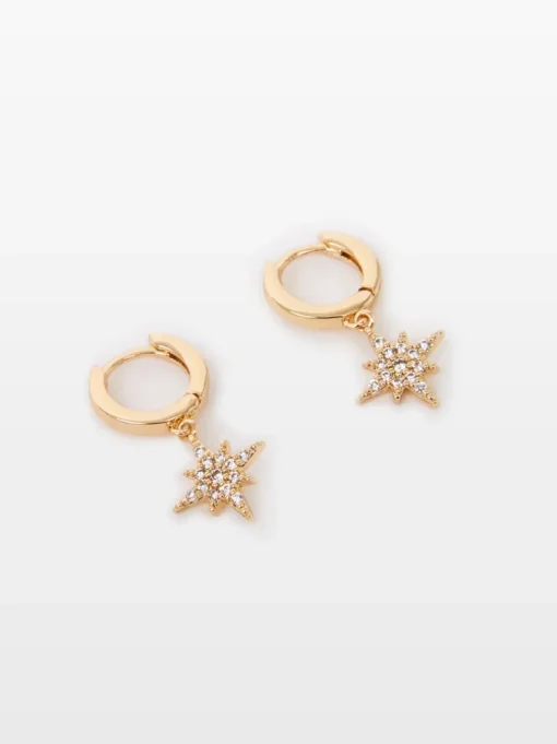 Star Huggie Hoop Earrings