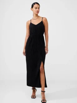 Strappy Plisse Jersey Maxi Dress