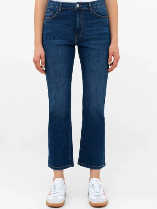 Stretch Denim Bootcut Ankle Length Jeans