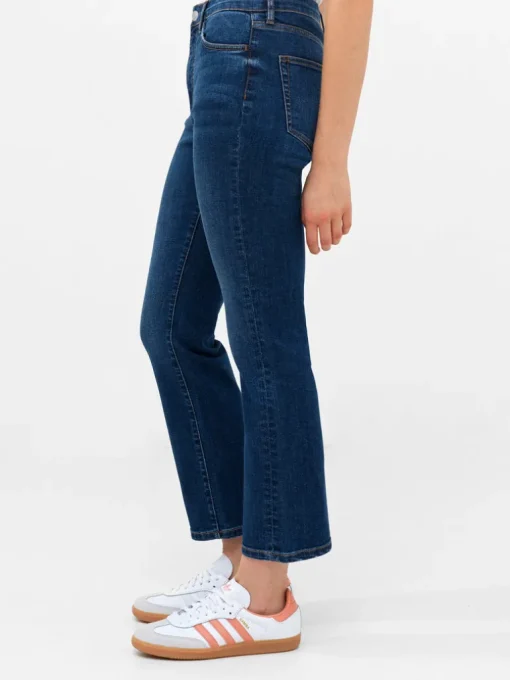 Stretch Denim Bootcut Ankle Length Jeans
