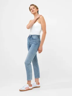 Stretch Denim Cigarette Fit Ankle Length Jeans