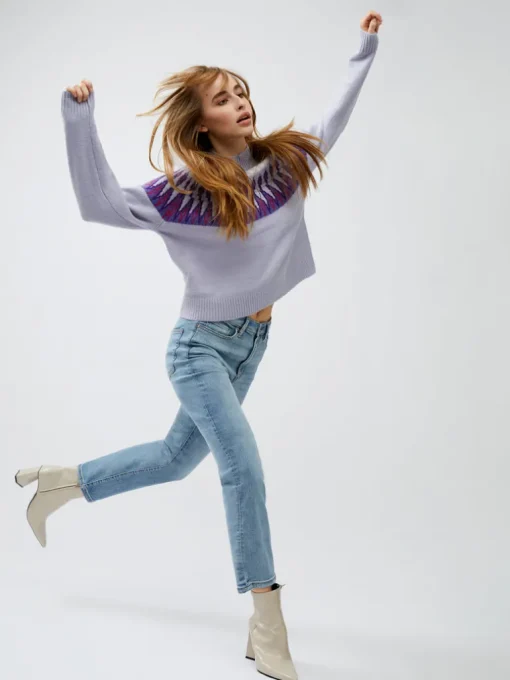 Stretch Denim Cigarette Fit Ankle Length Jeans