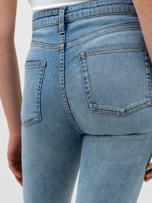 Stretch Denim Cigarette Fit Ankle Length Jeans