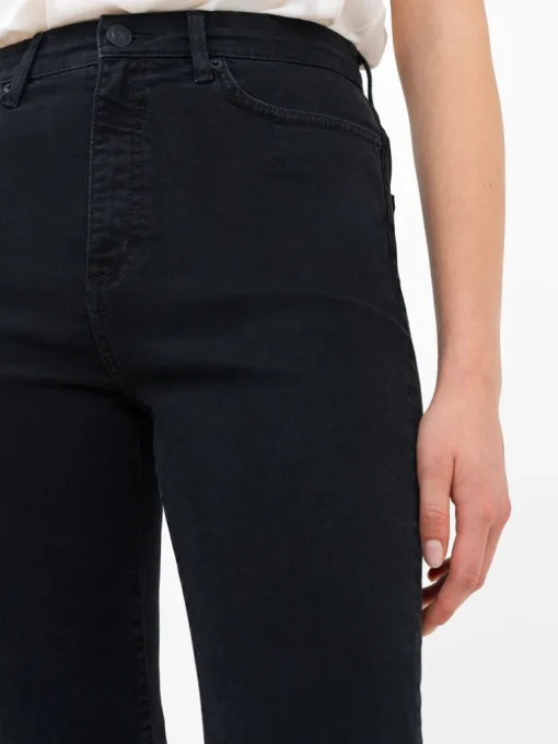 Stretch Denim Cigarette Fit High Waisted Jeans