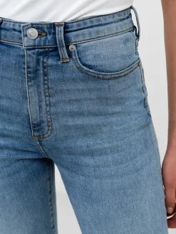 Stretch Denim Cigarette Fit Ankle Length Jeans