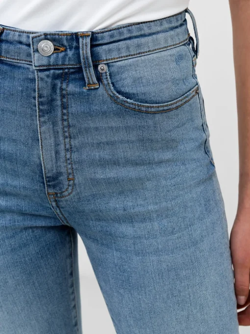 Stretch Denim Cigarette Fit Ankle Length Jeans