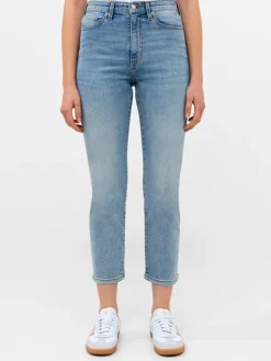 Stretch Denim Cigarette Fit Ankle Length Jeans